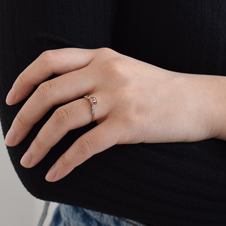 Zlatý prsteň so salt and pepper diamanty 96380