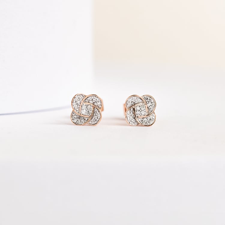 Diamantové náušnice v tvare kvetov Peony 142316