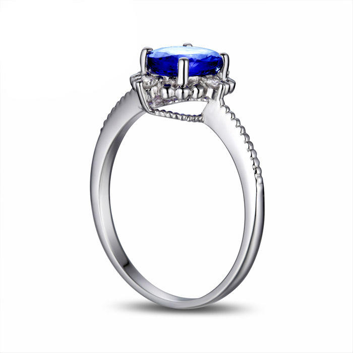 Zlatý prsteň s tanzanitom 2479