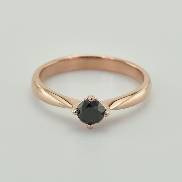 Prsteň z ružoveho zlata s diamantom 42470