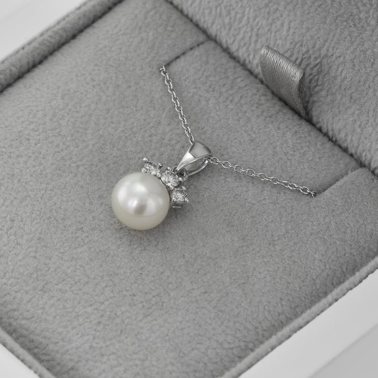 Zlatá kolekcia s perlami a diamantmi 43050