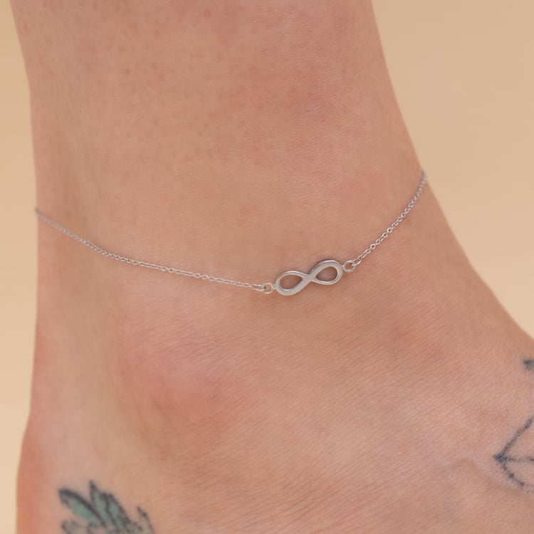 Zlatý náramok na nohu s motívom nekonečna Infinity 102037