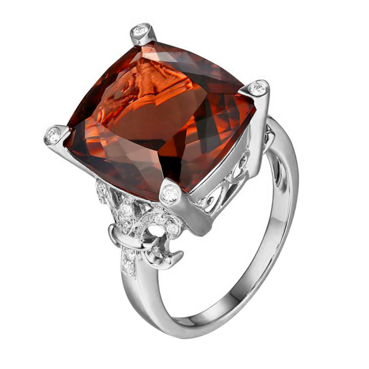 Prsteň s dymovým topásom Kellyn 87208