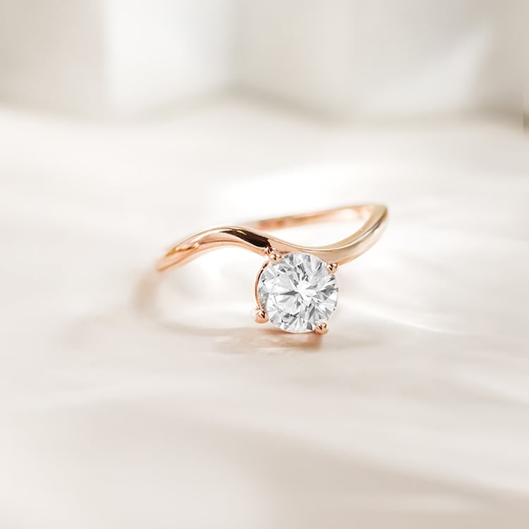 Prsteň s round lab-grown diamantom 154787