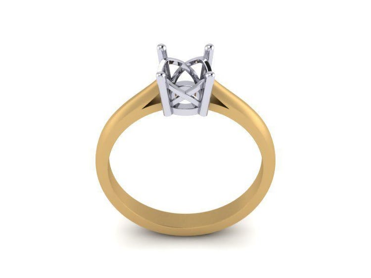 zasnubny prsten s 2 farebnym zlatom s GIA certifikovanym diamantom 55379