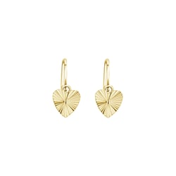 Zlaté detské náušnice v tvare srdca Aster