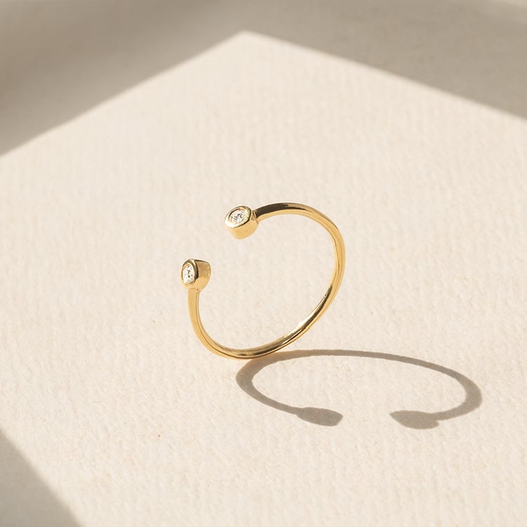 Prsteň s neuzavretou obrúčkou a diamanty Orion 152349