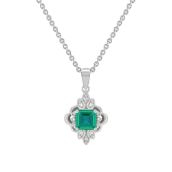 Prívesok so smaragdom a diamantmi Glenn