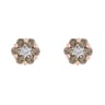 Zlaté diamantové náušnice v tvare kvetiniek Hester