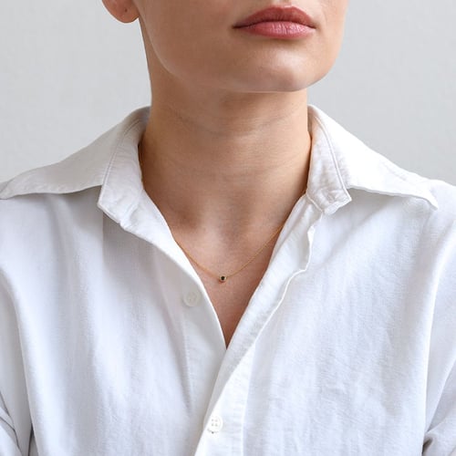 Minimalistický set šperkov s čiernymi diamantmi Jett