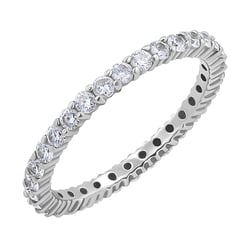 Zlatý eternity prsteň s 1ct lab-grown diamantmi Garcia
