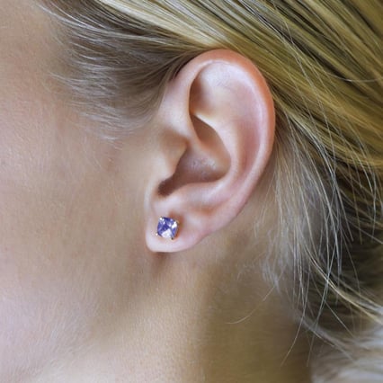 Zlaté náušnice s tanzanitmi Chelsyna