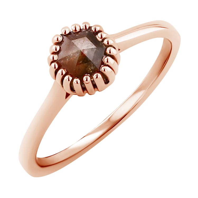 Zlatý prsteň s hexagon salt and pepper diamantom Darby