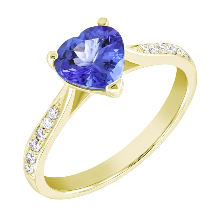 Zlatý tanzanitový prsteň 9476