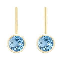 Zlaté visiace náušnice s topásmi Christabel