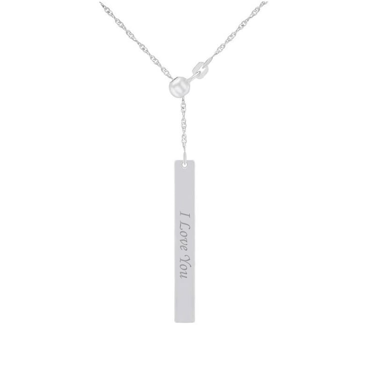 Strieborný minimalistický náhrdelník s gravírom