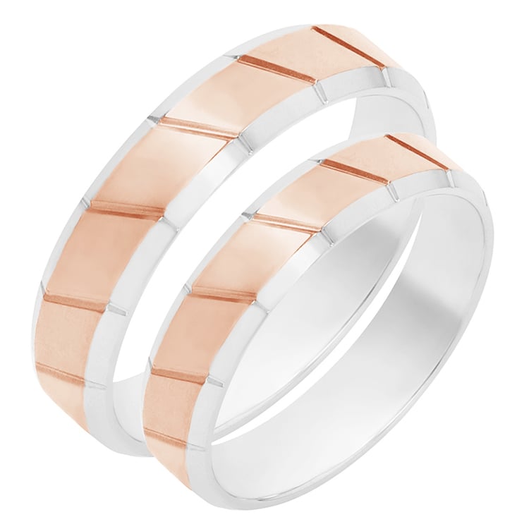 Snubné prstene z ružového zlata 80373