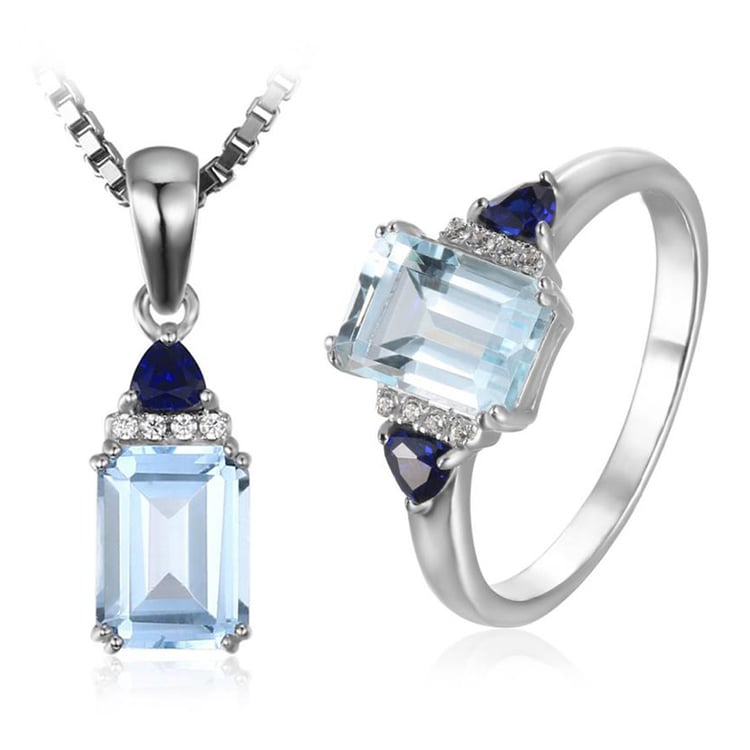 Topásová kolekcia so zafírmi a zirkónmi Kirsi