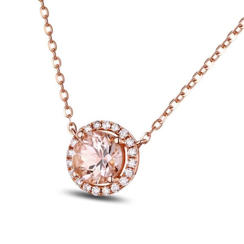 Náhrdelník s 1.5ct morganitom a diamantmi Parviz