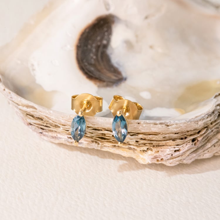 Minimalistické strieborné náušnice s topásmi Sistine 101035