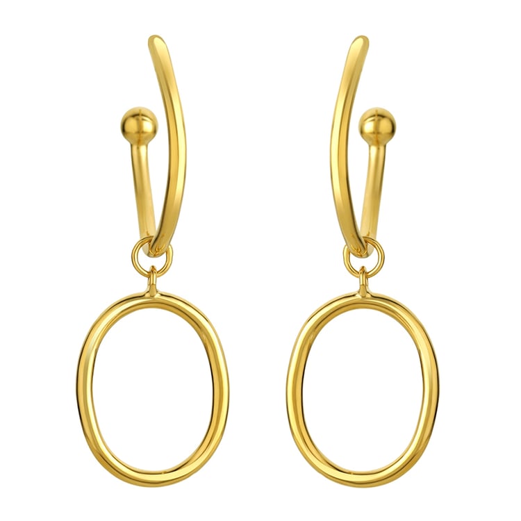 Pozlatené náušnice 2v1 Straton