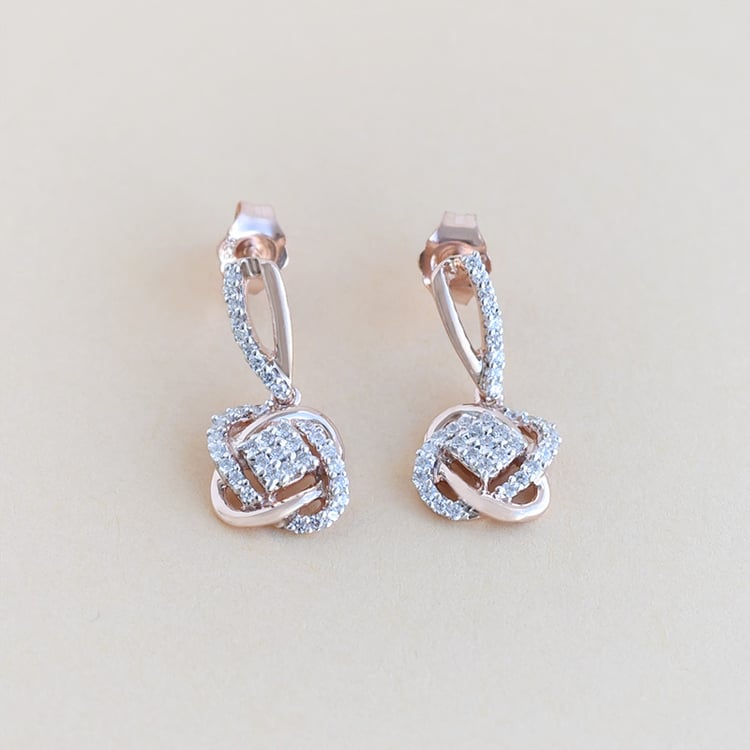 Prepletané náušnice s diamantmi 95859