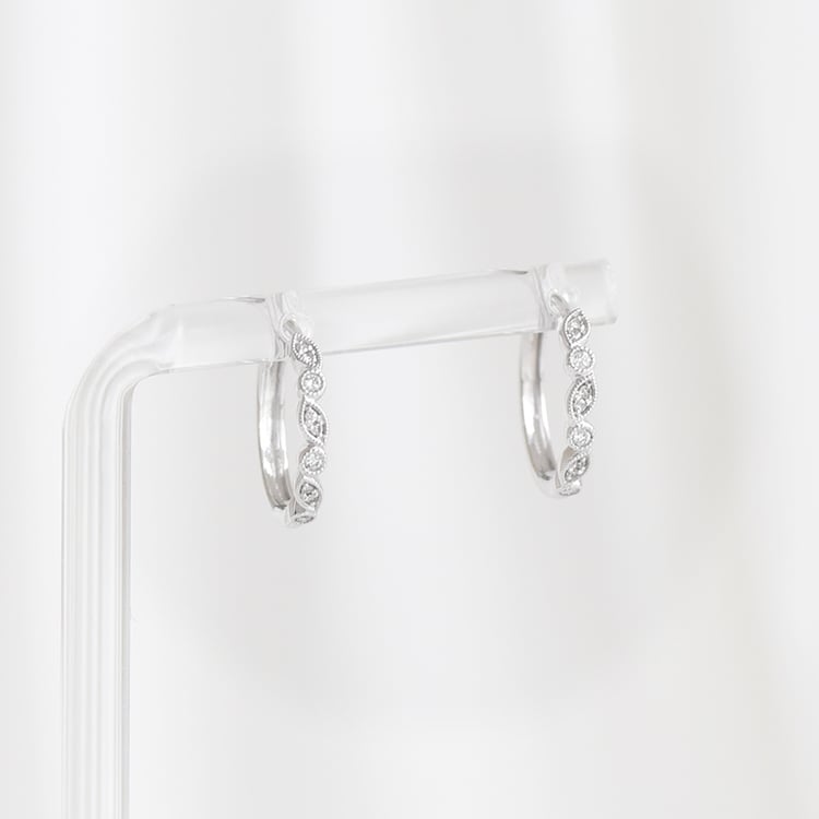 Strieborné kruhové náušnice s lab-grown diamantmi Sprita 104117