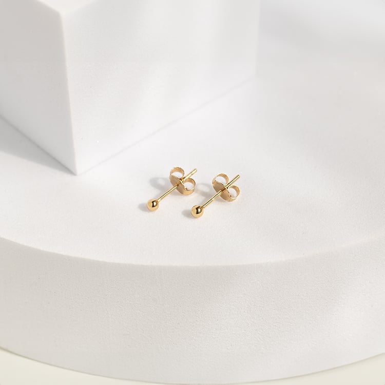 Mini guličkové náušnice zo striebra Sphere 143505