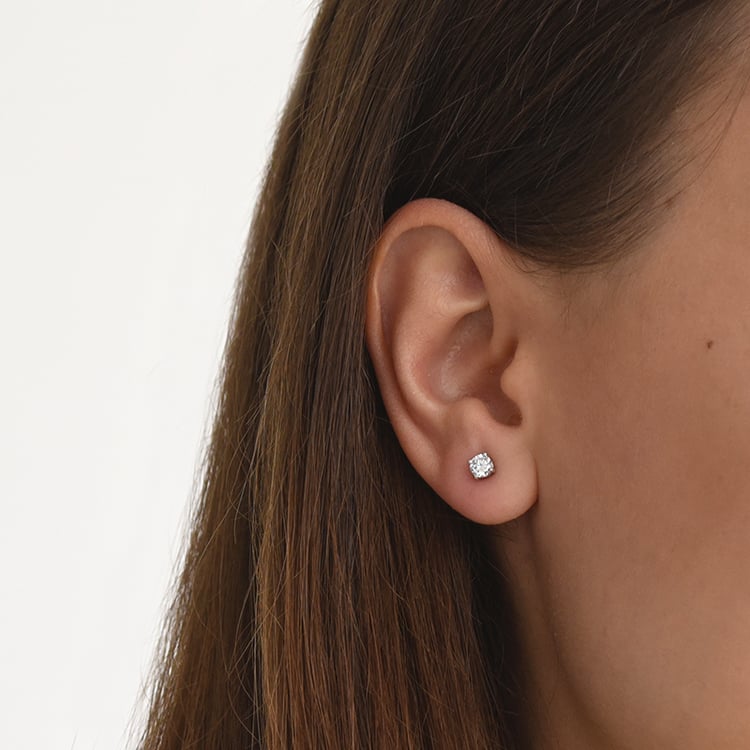 Náušnice s vytvorenými diamantmi 61371