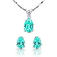 Kolekcia šperkov s pear lab-grown paraiba turmalínom Keyton