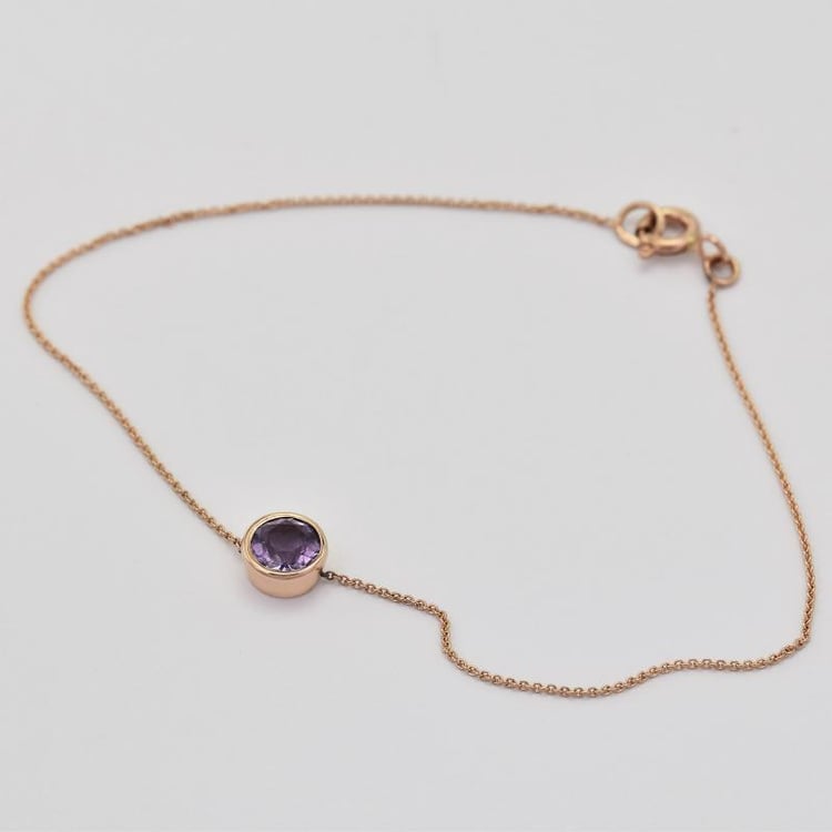 Zlatý náramok s ametystom 28233