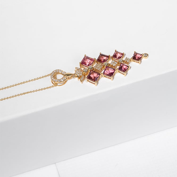 Prívesok plný turmalínov a diamantov Tiara 124851