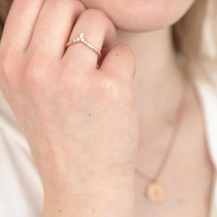 Vykrojená obrúčka s diamantmi Colette 119841