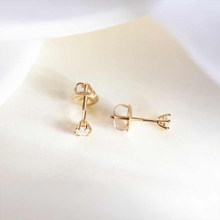 Žiarivé náušnice s 0.20ct diamantmi Ashra 151306