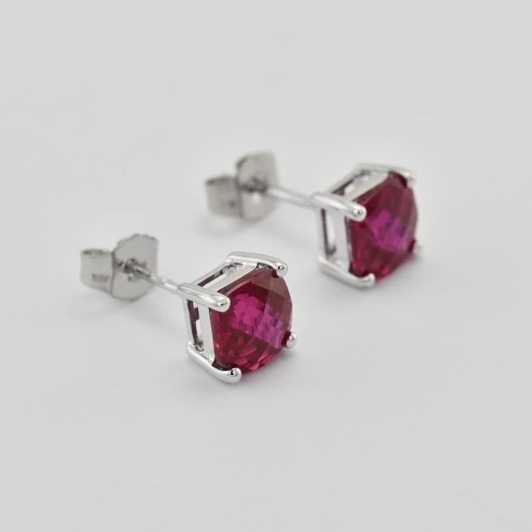 Zlaté rubínové náušnice zo žltého zlata 13268