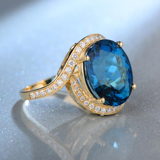 Topásový prsteň zo zlata Charlyda 5678