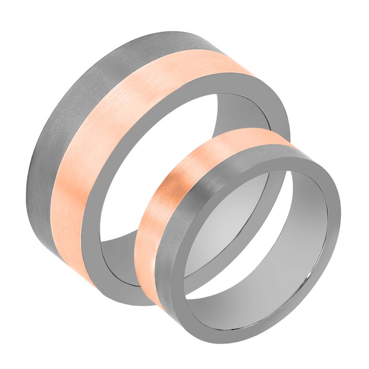 Snubné prstene z titánu a zlata Kester 107699