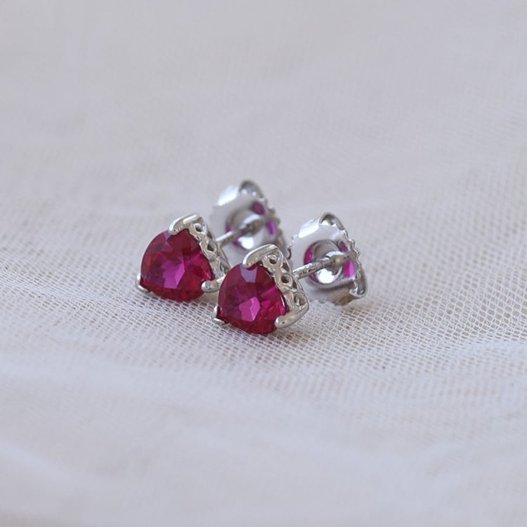 Rubínová srdiečka v náušniciach 66314
