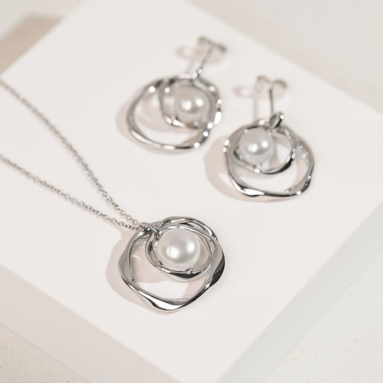 Kolekcia strieborných šperkov s perlami Jerioth 163916