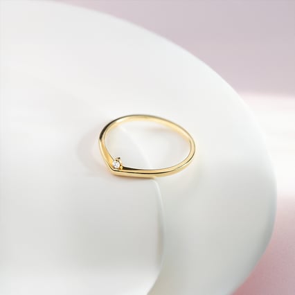 Strieborný vykrojený prsteň s lab-grown diamantom Caris