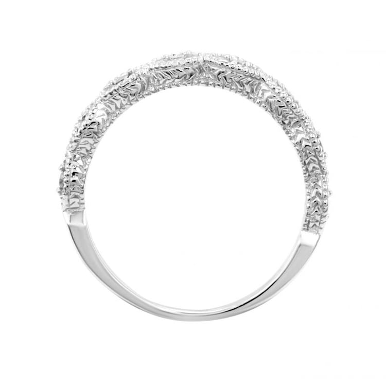  Prsteň z bieleho zlata s diamantmi 5349