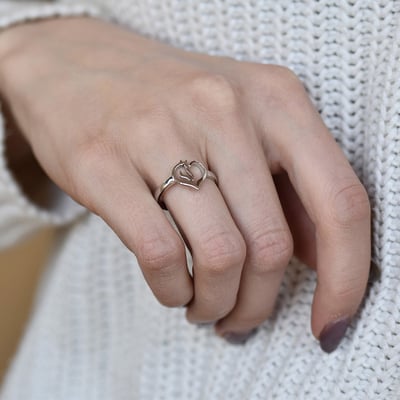 Prsteň v tvare srdca