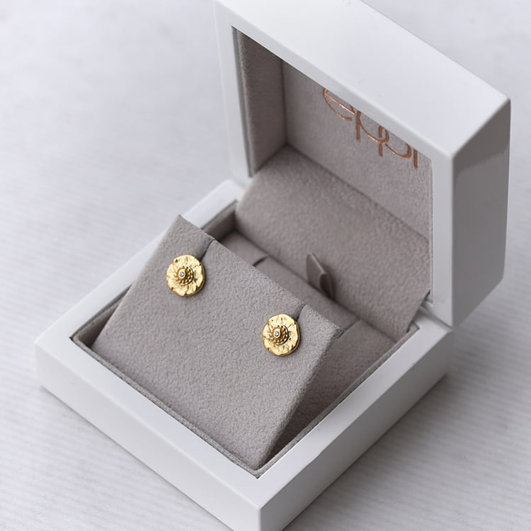 Náušnice z pozlateného striebra 72684