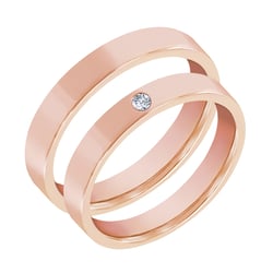 Zlaté obrúčky s diamantom Jaime