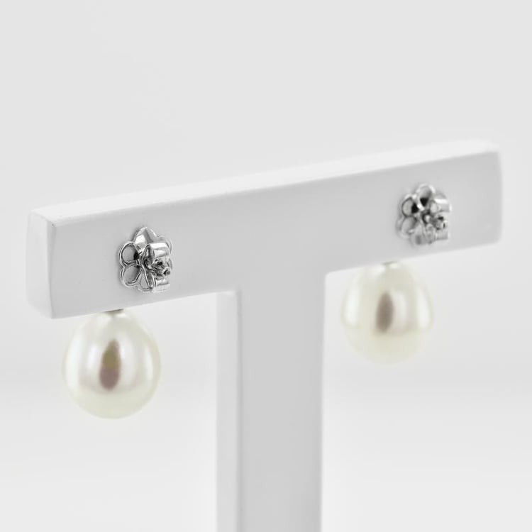 Zlaté náušnice s perlami 33039