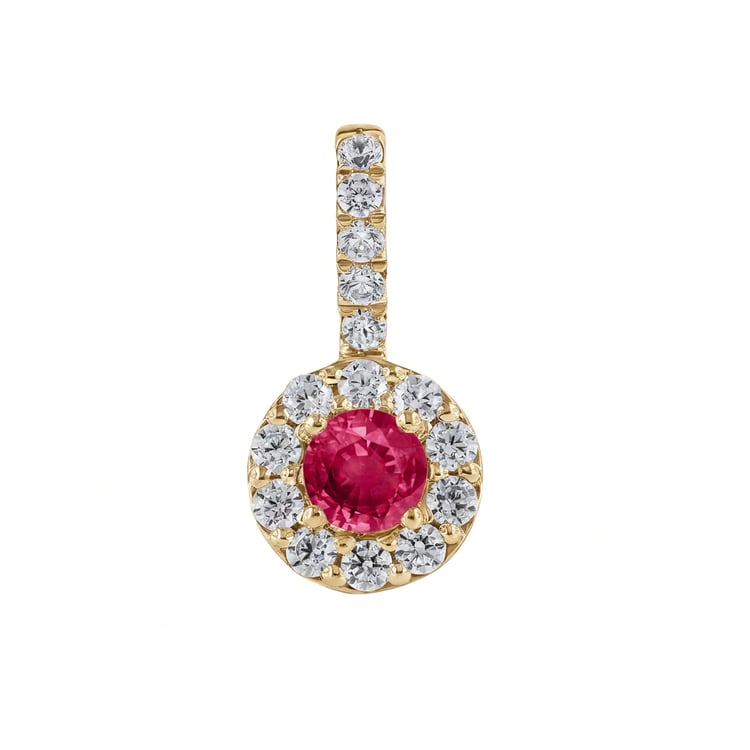 Elegantný prívesok s rubínom a lab-grown diamantmi Harvey 169412