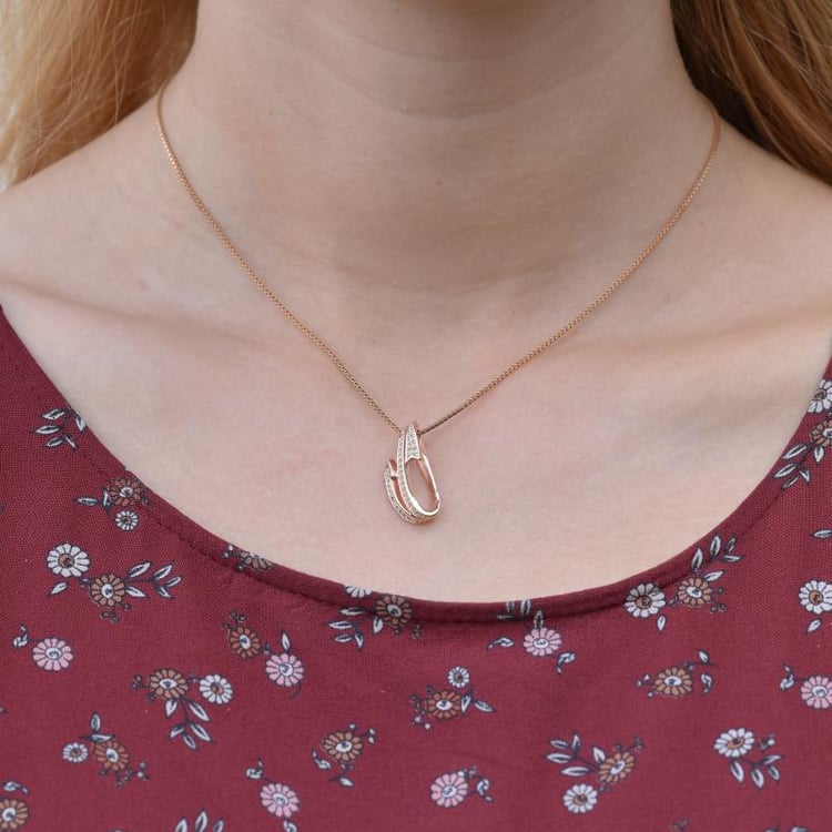 Strieborný pozlátený náhrdelník s bielymi topásmi 12386