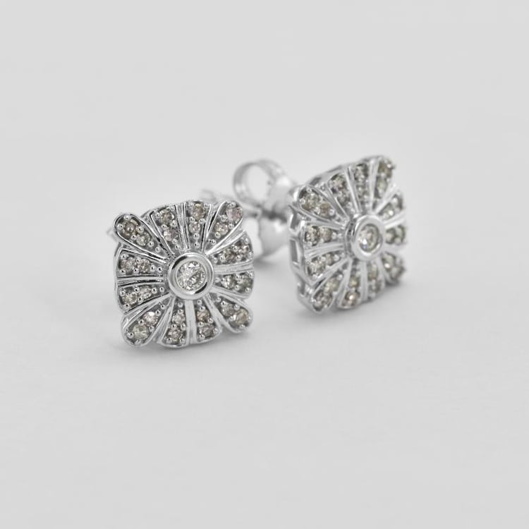 Strieborné náušnice plné lab-grown diamantov Melveen 104061