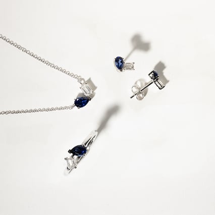 Kolekcia šperkov Toi et Moi s lab-grown diamantom a zafírom Avila