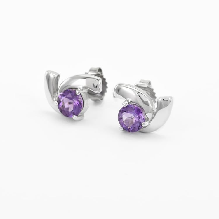 Ametystové náušnice zo striebra 46999